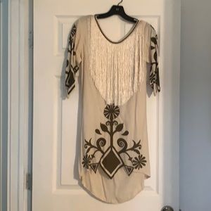 Super cute fringe backless dress
